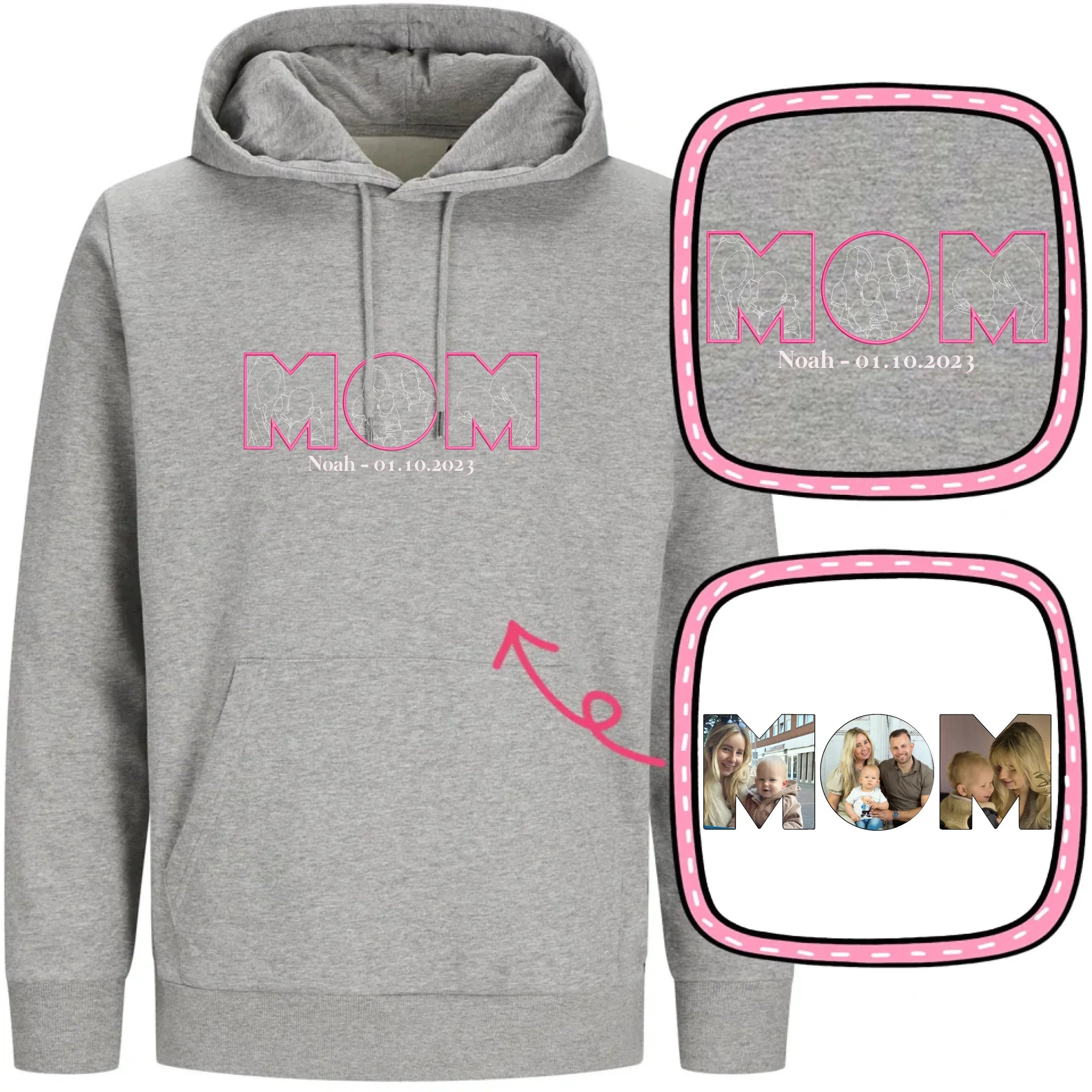 Hoodie-DoublePreview Gray