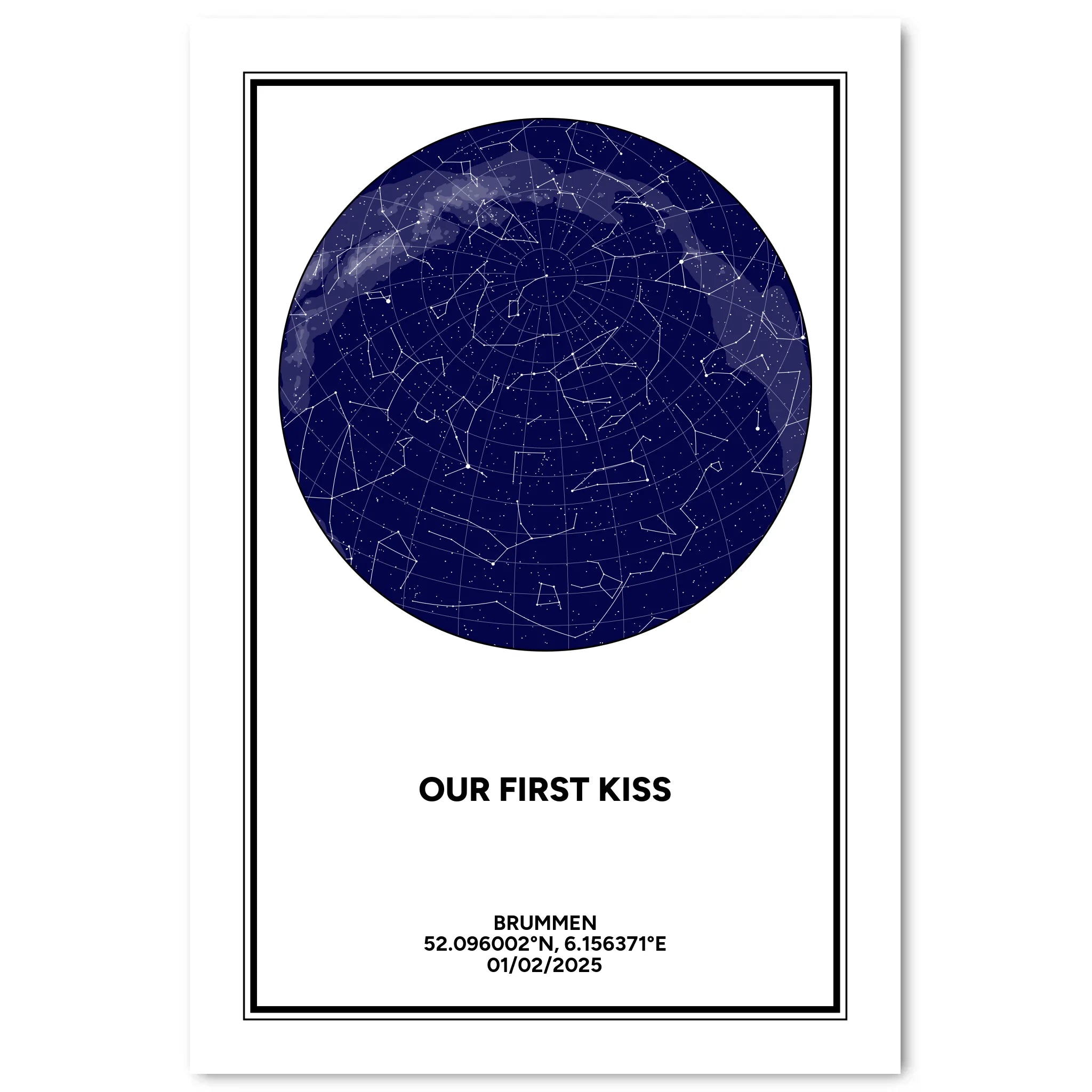 Personalisierte Sternenkarte