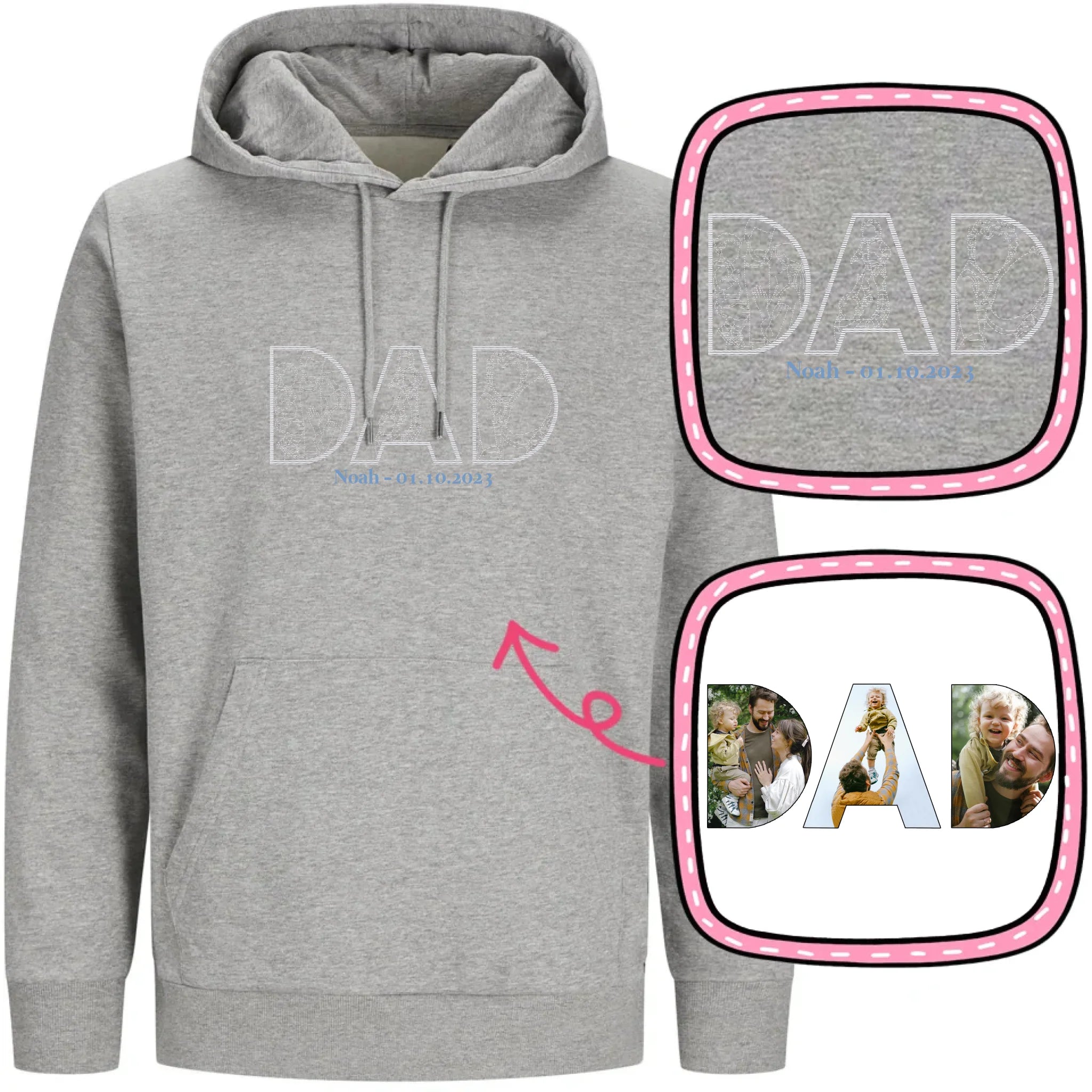 Hoodie-DoublePreview Gray