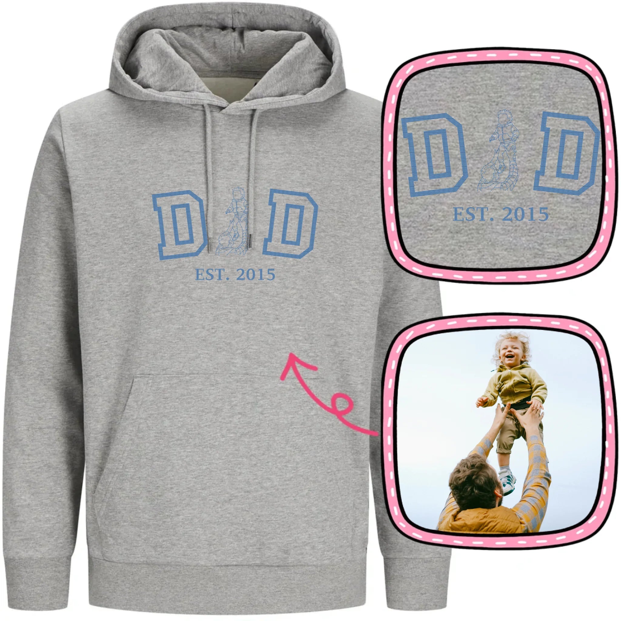 Hoodie-DoublePreview Gray