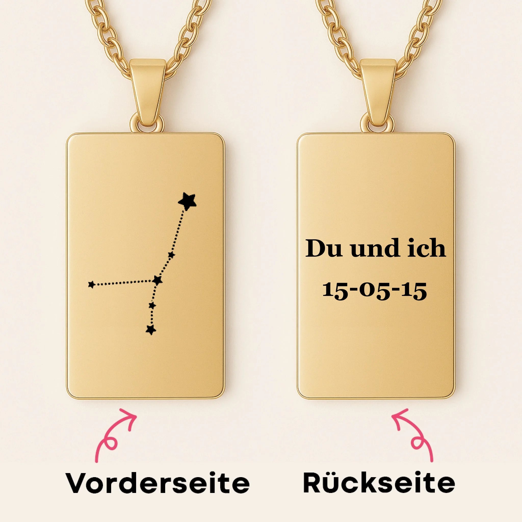 Star Mock-up Gold German