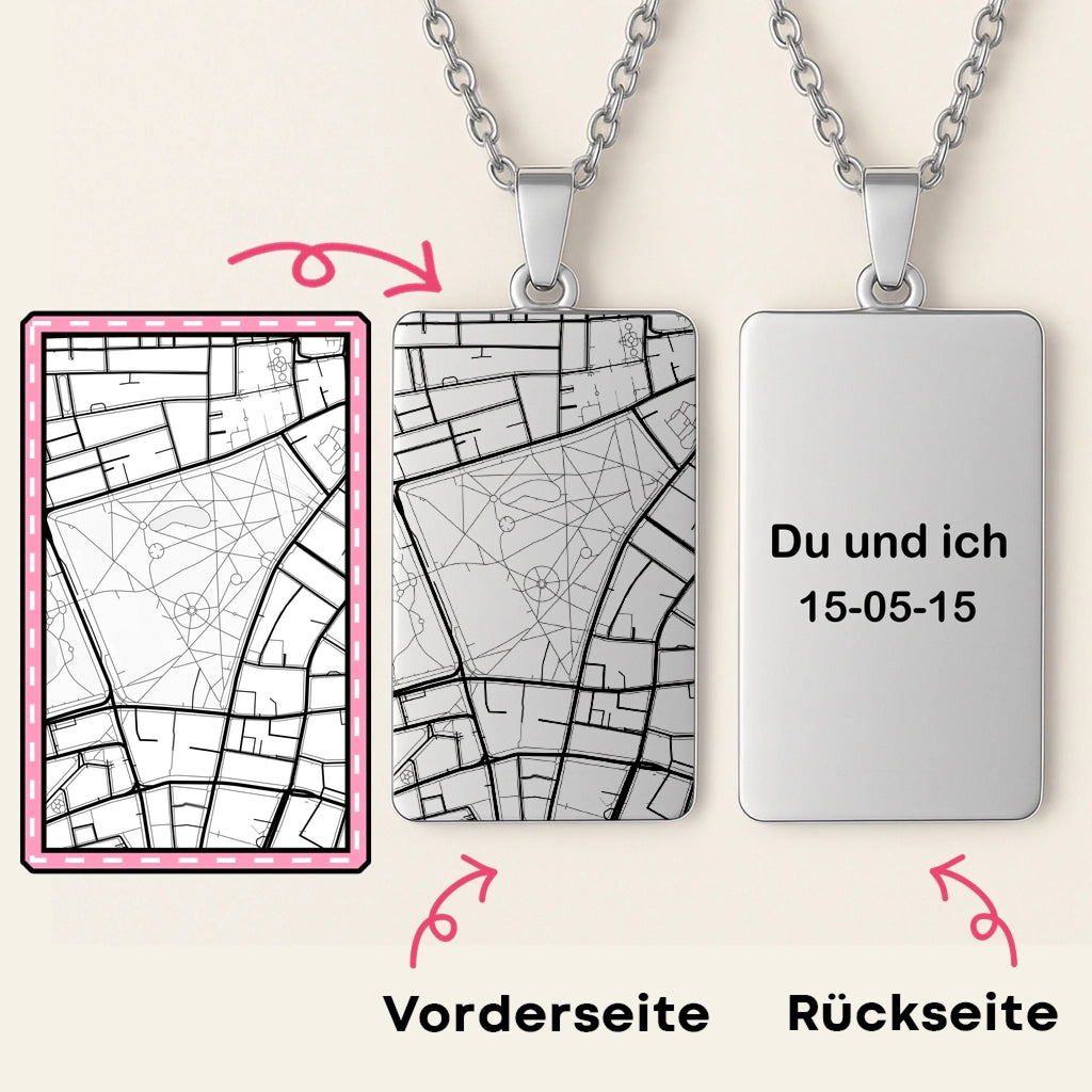 Map Mock-up Silver German
