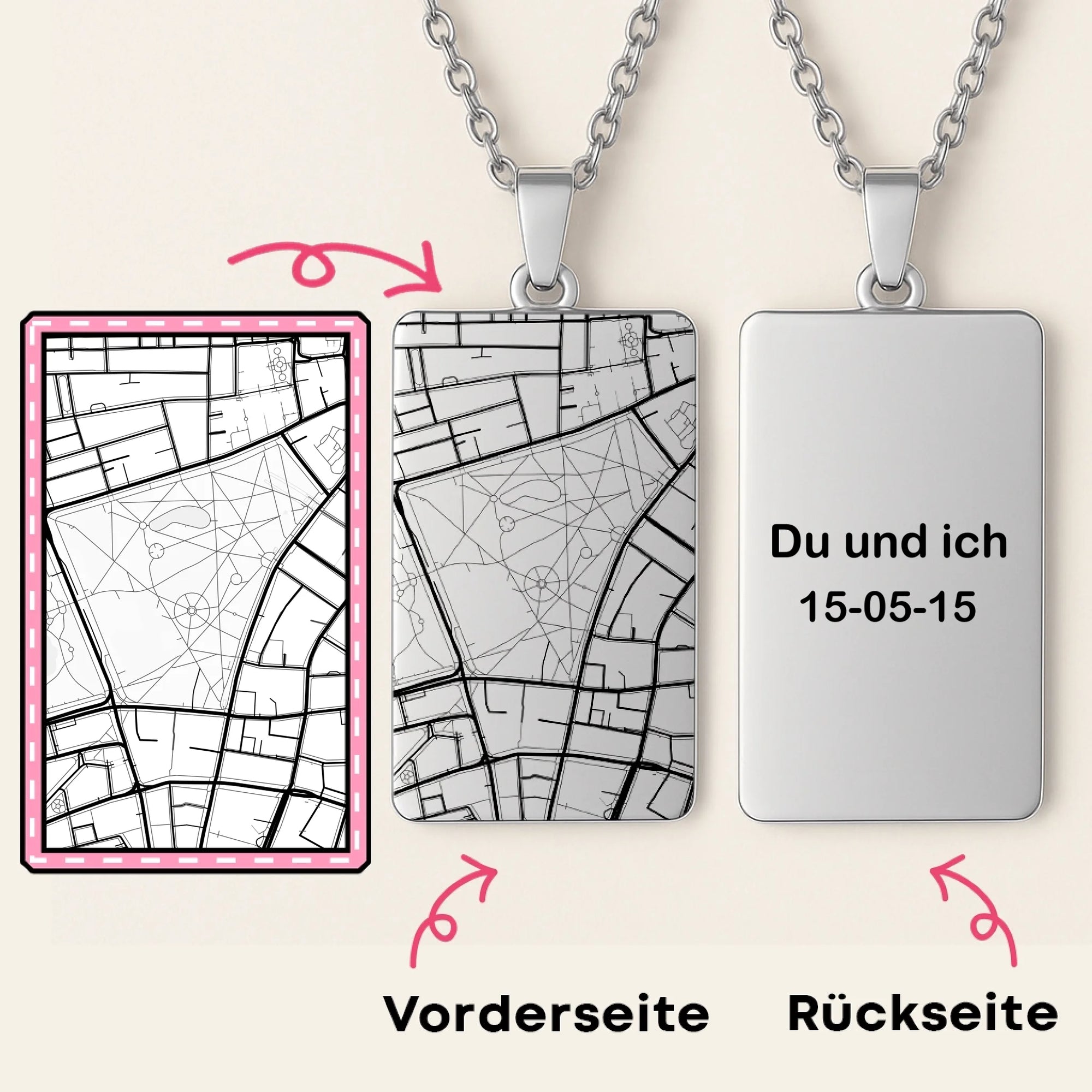 Map Mock-up Silver German